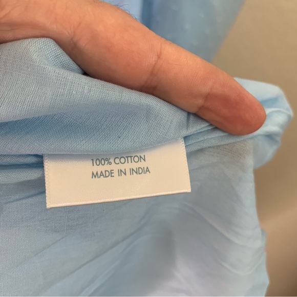 Lake Pajamas Womens Lolly 100% cotton midi dress in Morning Blue L - Picture 9 of 11